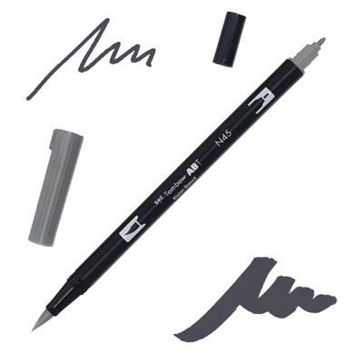 Tombow abt dual brush pen kétvégű filctoll - N45, cool gray 10