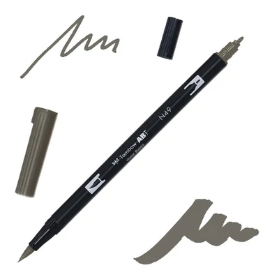 Tombow abt dual brush pen kétvégű filctoll - N49, warm grey 8