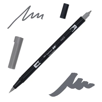 Tombow abt dual brush pen kétvégű filctoll - N55, cool gray 7