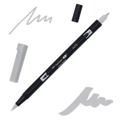 Tombow abt dual brush pen kétvégű filctoll - N75, cool gray 3