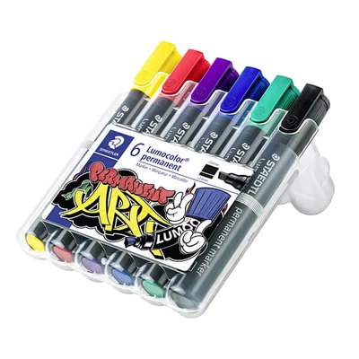 Alkoholos marker készlet, Staedtler, Lumocolor Art, 2-5mm - 6db