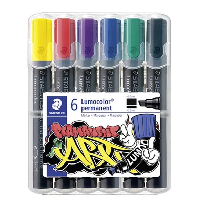 Alkoholos marker készlet, Staedtler, Lumocolor Art, 2-5mm - 6db