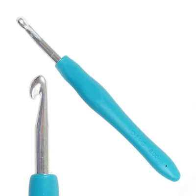 Horgolótű fonalhoz ergonomikus szilikon nyéllel, DMC - 8 mm