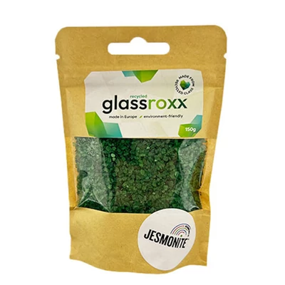 Jesmonite GlassRoxx üveggranulátum, 150 g - foliage green