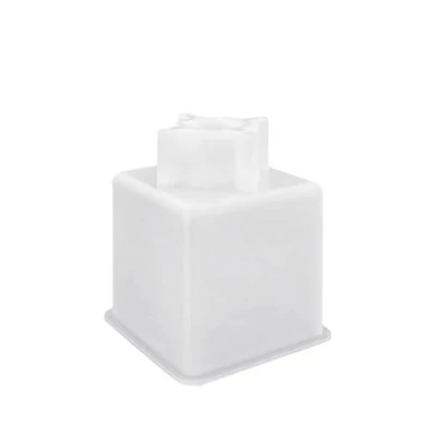 Jesmonite szilikon öntőforma akril- és műgyantához - négyzetes váza, palack, 6,8x8 cm