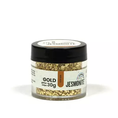 Jesmonite Glitter Chips üveggranulátum, 30 g - arany