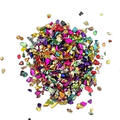 Jesmonite Glitter Chips üveggranulátum, 30 g - szivárvány