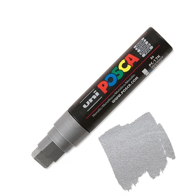 UNI POSCA PC-17K filctoll, 15 mm - 26, ezüst