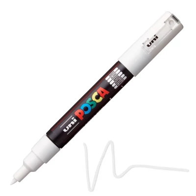UNI POSCA PC-1M filctoll 0,7-1 mm - 1, fehér