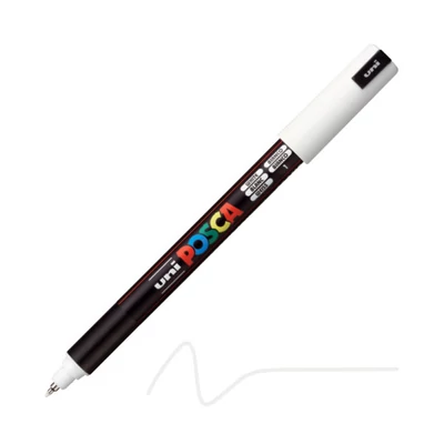 UNI POSCA PC-1MR tűfilc, 0,7 mm - 1, fehér