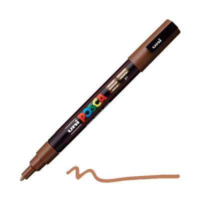 UNI POSCA PC-3M filctoll, 0,9-1,3 mm - 21, barna