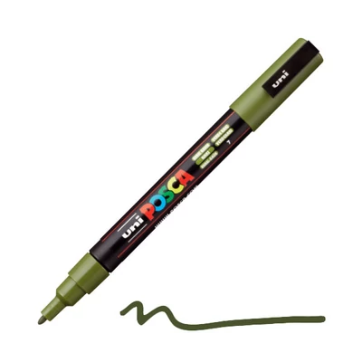 UNI POSCA PC-3M filctoll, 0,9-1,3 mm - 7, khaki