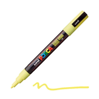 UNI POSCA PC-3M filctoll, 0,9-1,3 mm - P2, napsárga