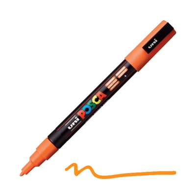 UNI POSCA PC-3M filctoll, 0,9-1,3 mm - 4, narancs