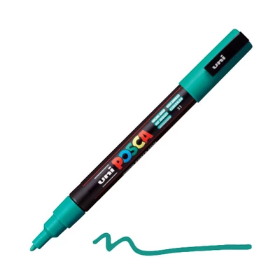 UNI POSCA PC-3M filctoll, 0,9-1,3 mm - 31, smaragdzöld