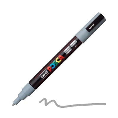 UNI POSCA PC-3M filctoll, 0,9-1,3 mm - 37, szürke