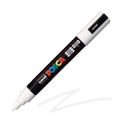 UNI POSCA PC-5M filctoll 1,8-2,5 mm - 1, fehér