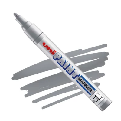 UNI Paint PX-20 lakkfilc, olajbázisú - ezüst, 2,2- 2,8 mm