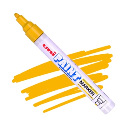 UNI Paint PX-20 lakkfilc, olajbázisú - sárga, 2,2- 2,8 mm