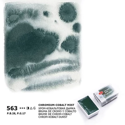 White Nights szilkés akvarellfesték, 2,5 ml, granuláló - 563, chromium-cobalt