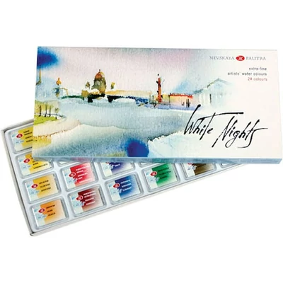 White Nights akvarellfesték készlet - 24 db