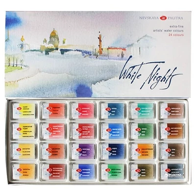 White Nights akvarellfesték készlet - 24 db