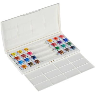 White Nights akvarellfesték készlet - 24 db, műanyag dobozban