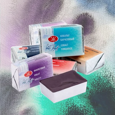 White Nights szilkés akvarellfesték, granuláló - különféle színekben