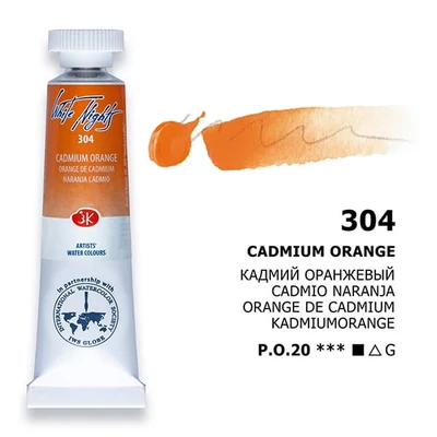 White Nights tubusos akvarellfesték, 10 ml - 304, cadmium orange
