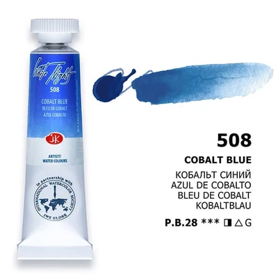 White Nights tubusos akvarellfesték, 10 ml - 508, cobalt blue