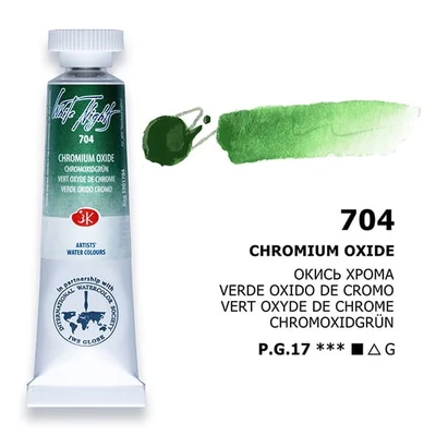 White Nights tubusos akvarellfesték, 10 ml - 704, chromium oxide