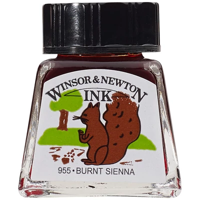 Winsor&amp;amp;Newton tinta, 14 ml - burnt sienna