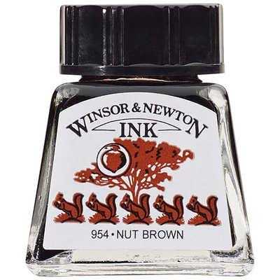 Winsor&amp;Newton tinta, 14 ml - nut brown