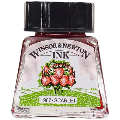 Tinta, W&amp;amp;N, 14 ml, 601, scarlet