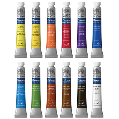Winsor&amp;Newton Cotman akvarellfesték készlet, 12x8 ml 