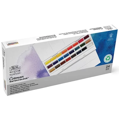 Winsor&Newton Cotman akvarellfesték készlet, 24x1/1 - Studio