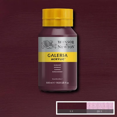 Winsor&Newton Galeria akrilfesték, 500 ml - 075, burgundy