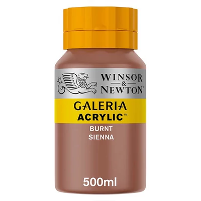 Winsor&amp;Newton Galeria akrilfesték, 500 ml - 074, burnt sienna