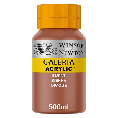 Winsor&amp;amp;Newton Galeria akrilfesték, 500 ml - 077, burnt sienna opaque