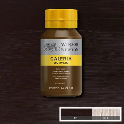 Winsor&amp;amp;Newton Galeria akrilfesték, 500 ml - 076, burnt umber