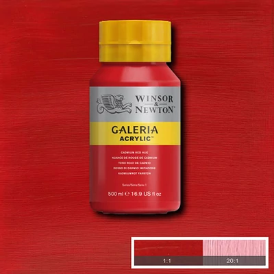 Winsor&amp;Newton Galeria akrilfesték, 500 ml - 095, cadmium red hue