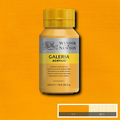 Winsor&Newton Galeria akrilfesték, 500 ml - 115, cadmium yellow deep hue