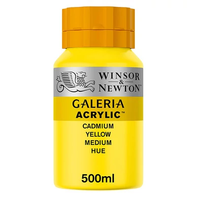 Winsor&amp;Newton Galeria akrilfesték, 500 ml - 120, cadmium yellow medium hue