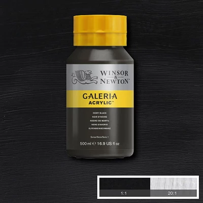 Winsor&Newton Galeria akrilfesték, 500 ml - 331, ivory black