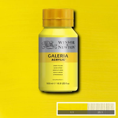 Winsor&amp;amp;Newton Galeria akrilfesték, 500 ml - 346, lemon yellow
