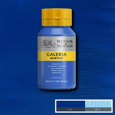 Winsor&Newton Galeria akrilfesték, 500 ml - 533, process cyan