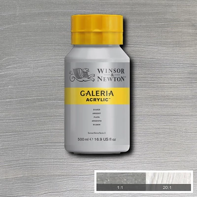 Winsor&Newton Galeria akrilfesték, 500 ml - 617, silver