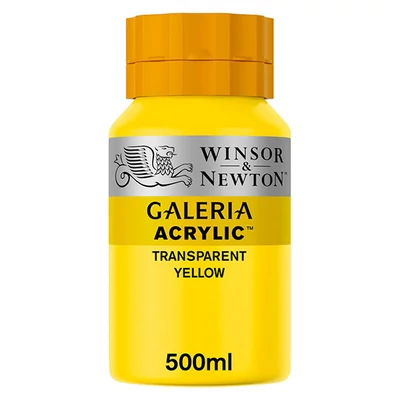 Winsor&amp;Newton Galeria akrilfesték, 500 ml - 653, transparent yellow
