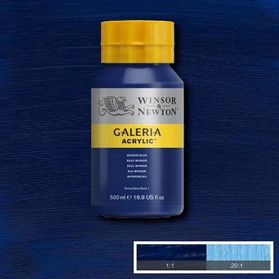 Winsor&amp;amp;Newton Galeria akrilfesték, 500 ml - 706, winsor blue