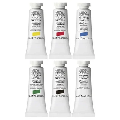 Winsor&amp;Newton Designers gouache festék készlet - 6x14 ml